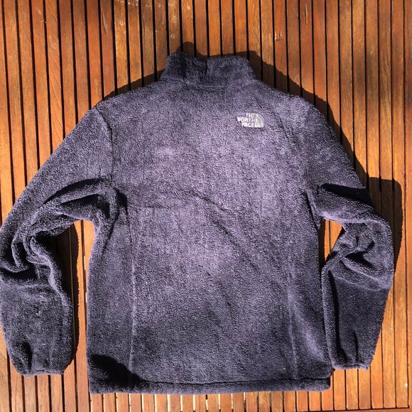 North Face Fuzzy Zip Up Jacket in Plum - Picture 2 of 6